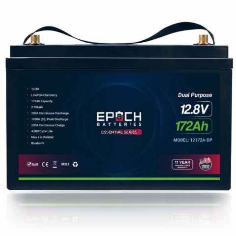 EPOCH 12V 172Ah Cranking & Deep Cycle (Dual Purpose) LiFePO4 Battery