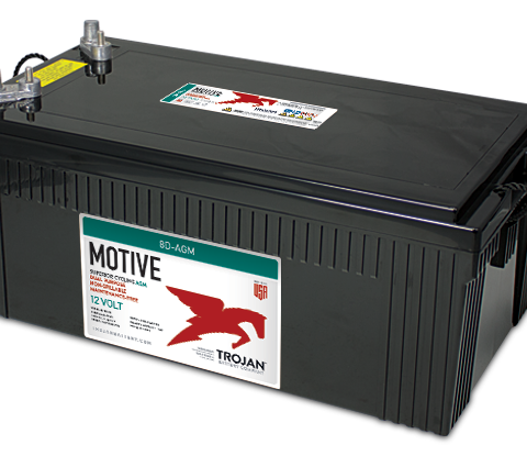 Trojan 8D-AGM 12V AGM Dual Purpose Battery, Group 8D