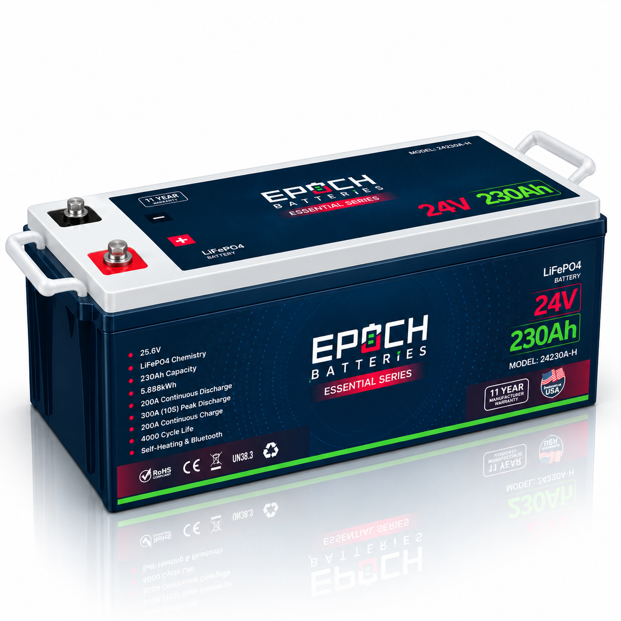 EPOCH 24V 230Ah Essential Series LiFePO4 Battery (5.89kWh) – image 2