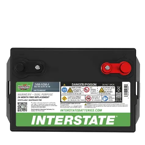 Interstate 24M-AGM-A 12V Group 24M AGM Dual Purpose Marine Battery – 750 CCA – image 2