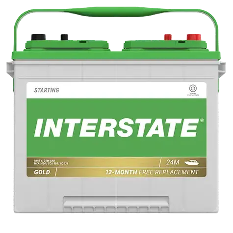 Interstate 24M-XHD 12V Group 24M Starting Marine Battery – 800 CCA