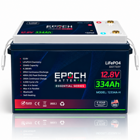 EPOCH 12V 334Ah Essential Series LiFePO4 Battery (4.28kWh)