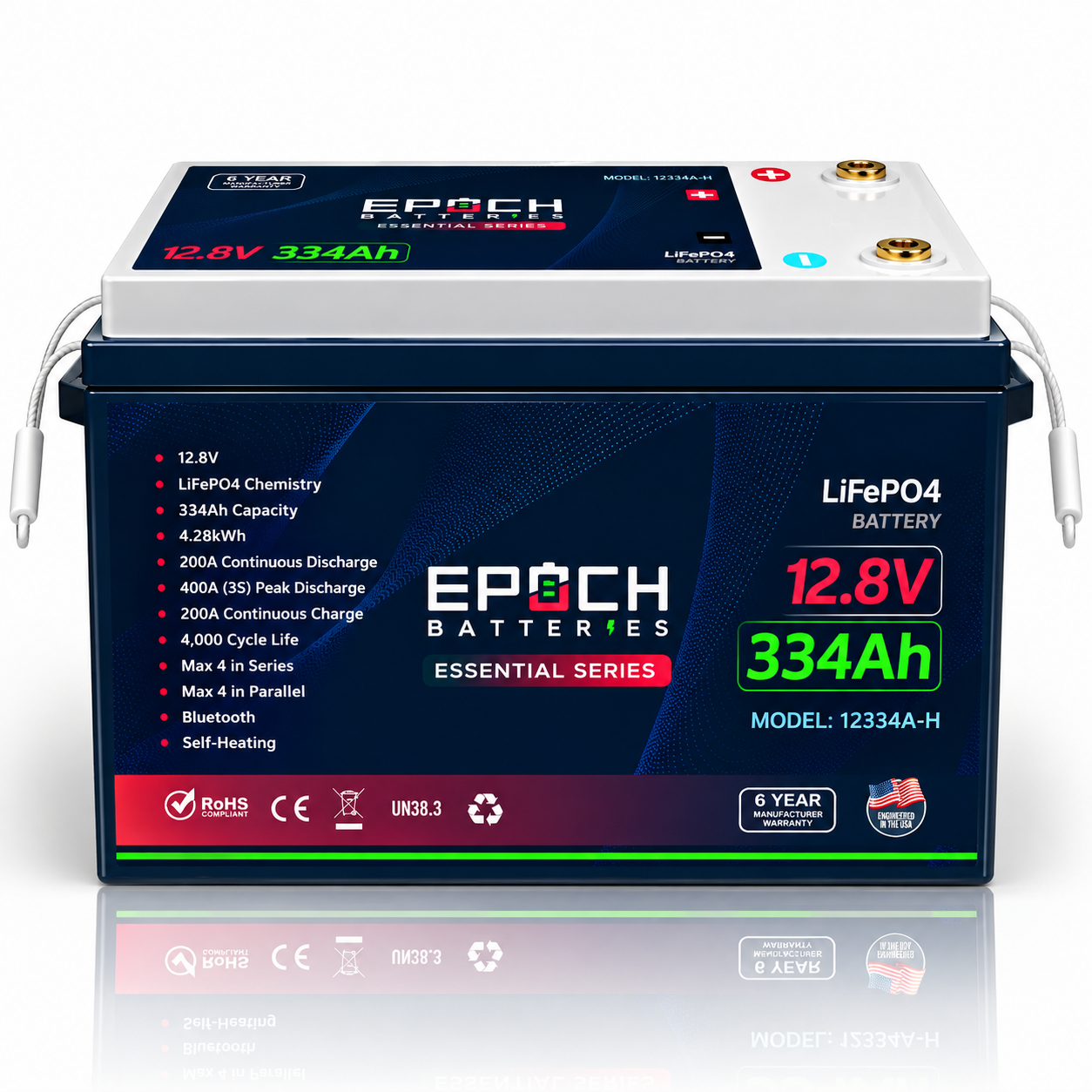 EPOCH 12V 334Ah Essential Series LiFePO4 Battery (4.28kWh)