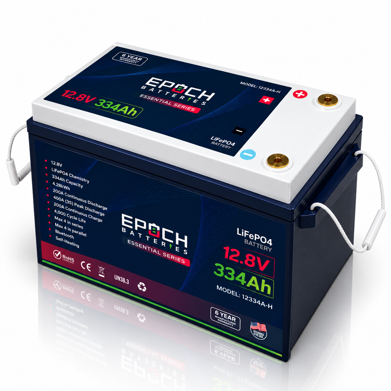 EPOCH 12V 334Ah Essential Series LiFePO4 Battery (4.28kWh) – image 2