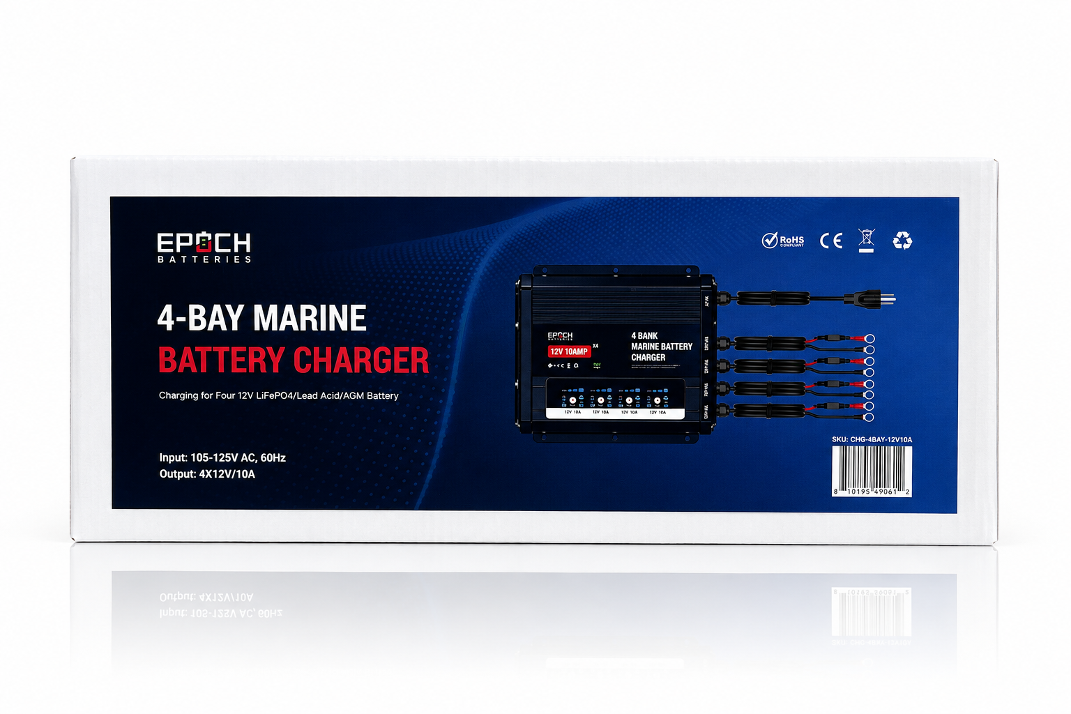 EPOCH 4-Bank 12V Marine Battery Charger – 10A Per Bank – image 5