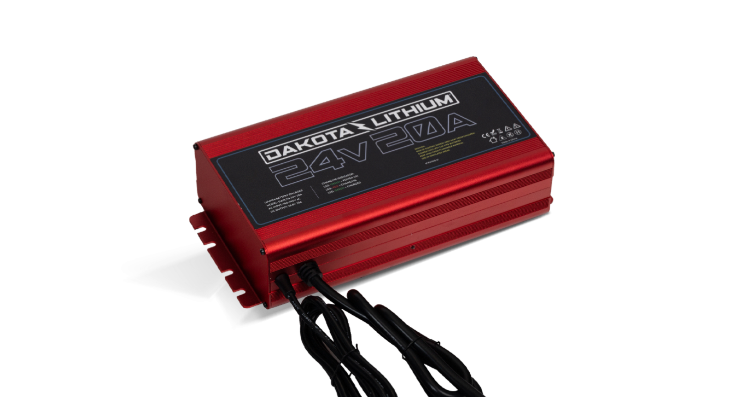 Dakota Lithium Ultra Fast 24V 20A Waterproof LiFePO4 Onboard Battery Charger