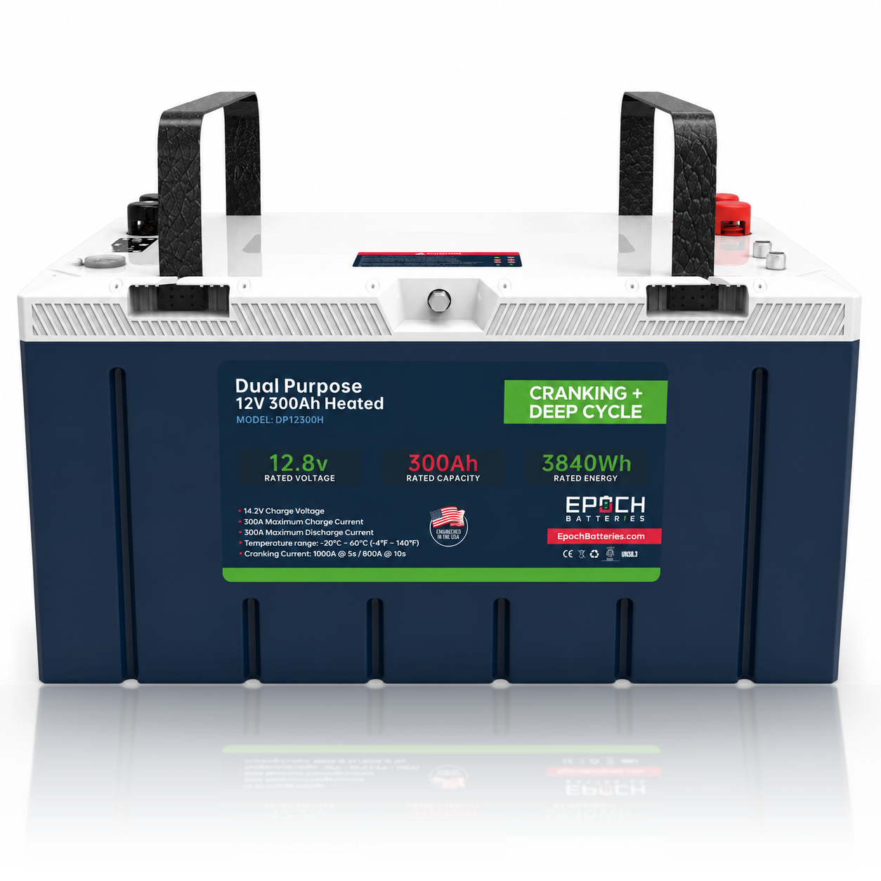 EPOCH 12V 300Ah Cranking & Deep Cycle Lithium Battery (Dual Purpose) - Pro Series