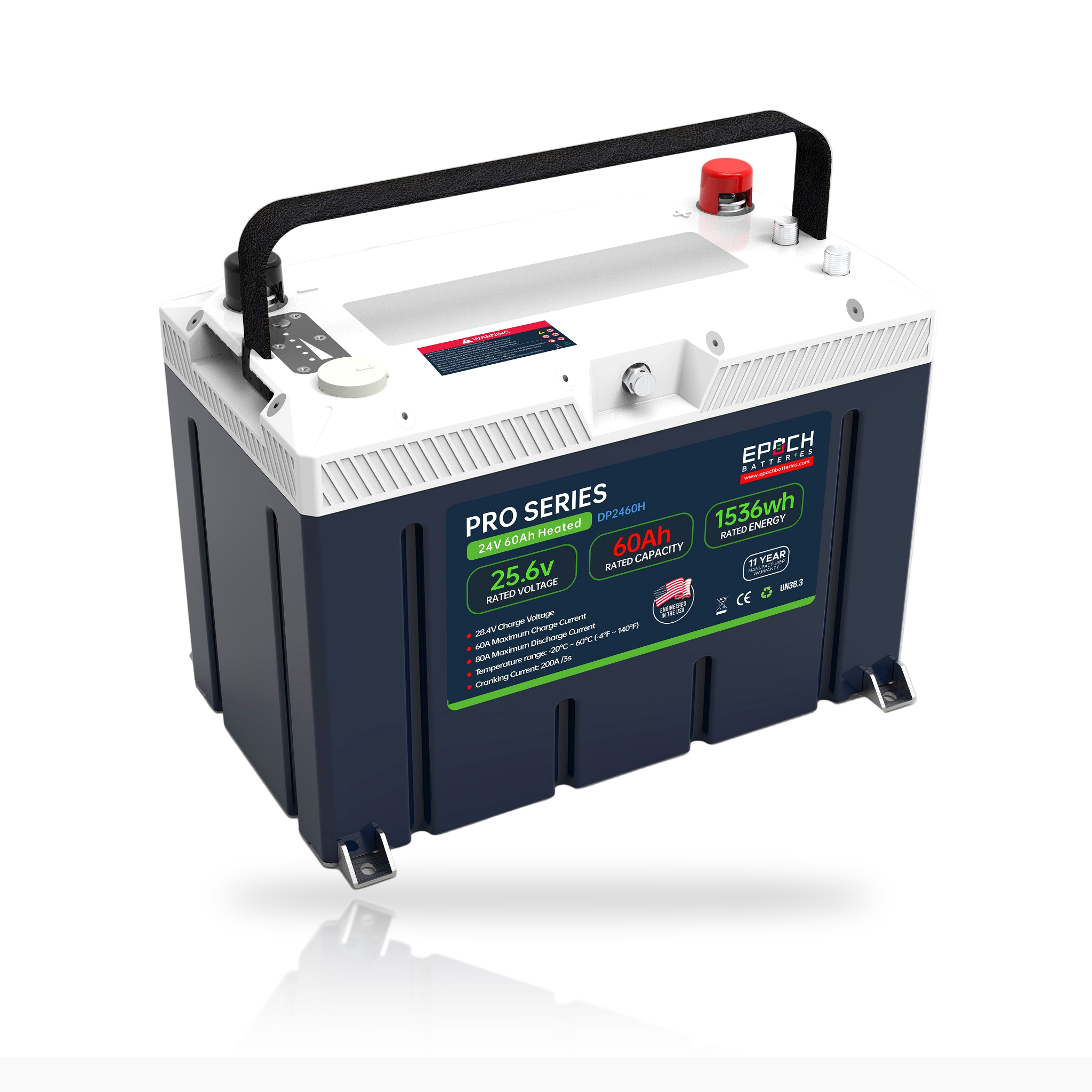 EPOCH 24V 60Ah Pro Series LiFePO4 Battery (1.54kWh) – image 2