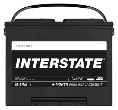 Interstate M-24DC 12V Group 24M Deep Cycle Marine Battery – 550 CCA