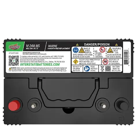 Interstate M-24M-MS 12V Group 24M Starting Marine Battery – 400 CCA – image 2