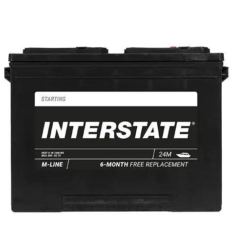 Interstate M-24MS 12V Group 24M Starting Marine Battery – 800 CCA