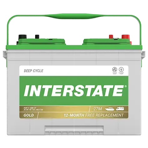 Interstate SRM-27 12V Group 27M Deep Cycle Marine Battery – 600 CCA